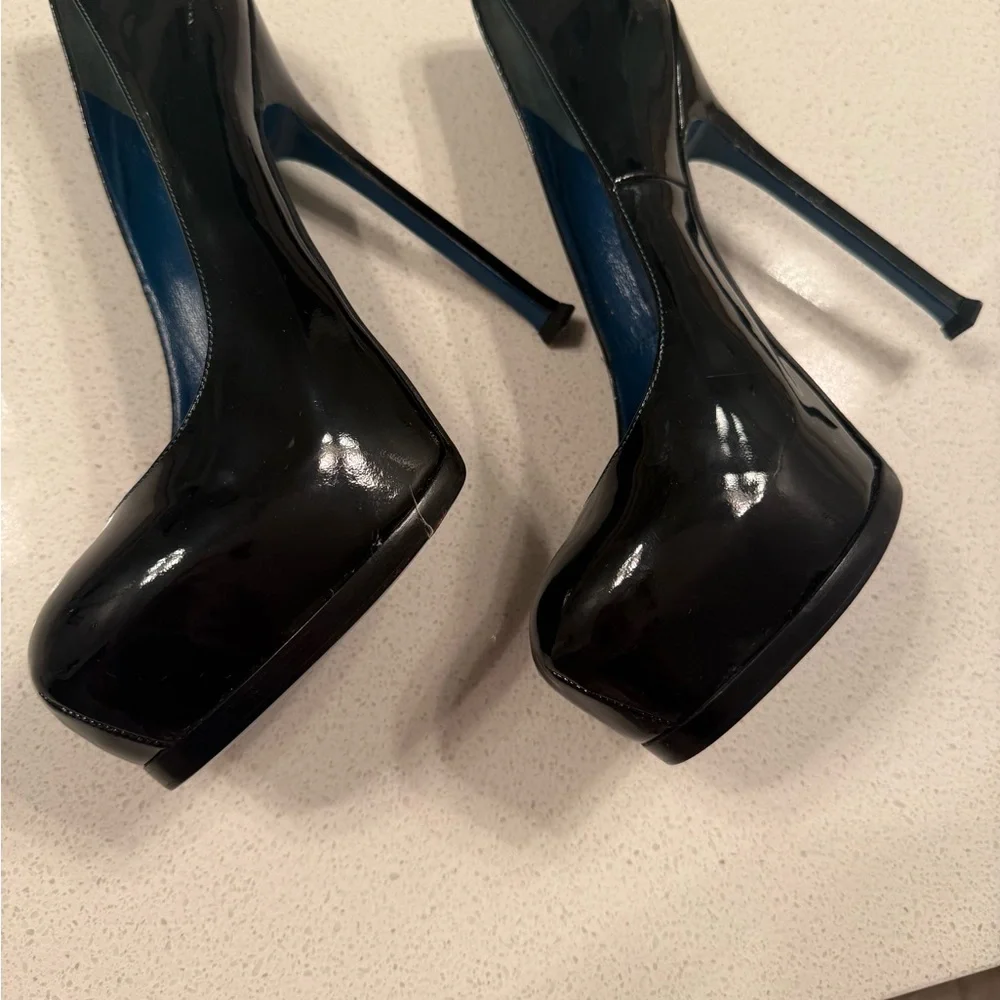 Yves Saint Laurent Black Heels Tribtoo Classic Pumps - Picture 6 of 6